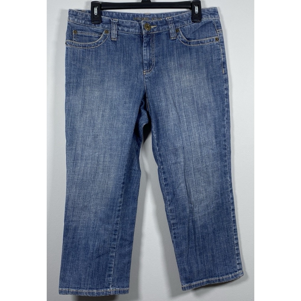 Michael Kors Capri Jeans Womens 8 Blue Medium Wash Embroidered Festival Rodeo
